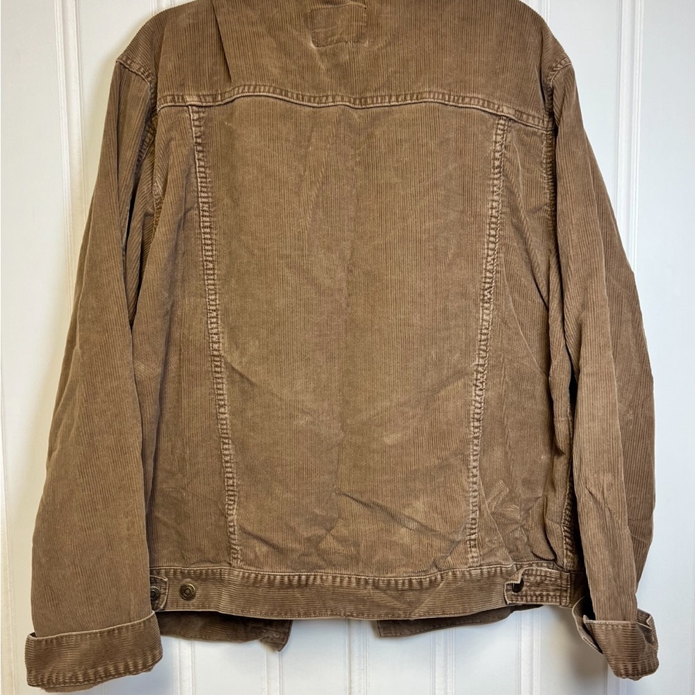 American Eagle Y2K Corduroy Trucker Jacket Men’s XL Brown - Picture 2 of 4